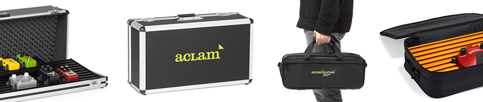 Hardcases and softcases from aclam guitars for pedalboards